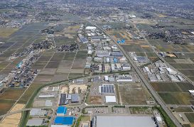 上空からの工業団地の写真