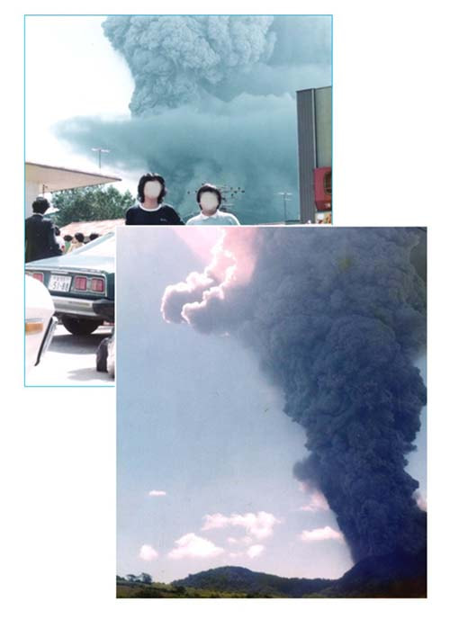 1977年8月7日の北海道有珠山の噴火の瞬間