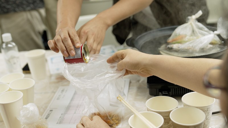 防災クッキングの様子
